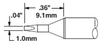 OKi STTC-025, 30° Chisel Solder Tip 1 mm x 9.1 mm - STTC-025 - Ellsworth Adhesives