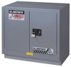 Justrite 23 gal Silver Hazardous Material Storage Cabinet - 36 in Width - 35 3/4 in Height - Floor Standing - 697841-13093 - 697841-13093 - R. S. Hughes Company, Inc.