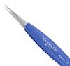 Excelta Three Star Ergonomic Utility Tweezers AA-SA-ET - Stainless Steel Straight Medium Point Tip - 0.01 in Tip Width - 5 1/2 in Length - 0.01 in Thick - EXCELTA AA-SA-ET - R. S. Hughes Company, Inc.