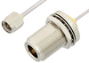 SMA Male to N Female Bulkhead Cable 36 Inch Length Using PE-SR405AL Coax - PE34155-36 - Pasternack