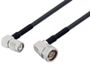 TNC Male Right Angle to N Male Right Angle Cable 60 Inch Length Using LMR-240 Coax with HeatShrink - PE3W00815/HS-60 - Pasternack