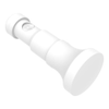 NYLATCH Panel Fastener Plunger, 6.4mm Diameter, Mini Grip Head Style, Nylon, White -- NY-4P-43-4-51