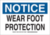 Brady B-302 Polyester Rectangle White Personal Protection Equipment (PPE) Sign - 14 in Width x 10 in Height - Laminated - TEXT: NOTICE - 128939 - 754473-77853 - R. S. Hughes Company, Inc.