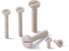 Plastic Screw - Slotted Pan Head Machine Screw - PEEK - Inch Thread -- SPE-#10-32-1-PS - Image