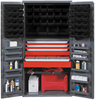 Bin Cabinet, 58Bins, Black, 800Lb; No. Of Bins Quantum Storage - 44AC6960 - Newark, An Avnet Company