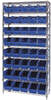 Open Wire Shelving, 9Shelves, 40Bin, Blu; Shelving Unit Type Quantum Storage - 44AC8565 - Newark, An Avnet Company