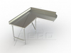 CDCL Series, Stainless Steel NSF Listed Clean Dishtable - 3CDC-L-120 - AERO Manufacturing Company