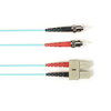 5m (16.4ft) STSC Aqua OM3 MM Fiber Patch Cable INDR Zip OFNP - FOCMP10-005M-STSC-AQ - Black Box