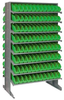2 Side Sloped Rack, 16Shelves/192Bin/grn; Shelving Unit Type Quantum Storage - 44AC6317 - Newark, An Avnet Company