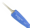 Excelta Three Star Ergonomic Utility Tweezers 5-S-ET - Stainless Steel Straight Tapered Ultra Fine Point Tip - 0.01 in Tip Width - 4 3/4 in Length - 0.01 in Thick - EXCELTA 5-S-ET - R. S. Hughes Company, Inc.
