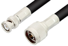 N Male to BNC Male Cable 24 Inch Length Using RG8 Coax, RoHS - PE3252LF-24 - Pasternack