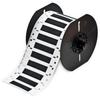 Brady Permasleeve B-342 Black Polyolefin Thermal Transfer Die-Cut Thermal Transfer Printer Sleeve - 2 in Width - 0.25 in Height - 0.094 in Min Wire Dia to 0.215 in Max Wire Dia - Double-Side Printable - 662820-96764 - R. S. Hughes Company, Inc.