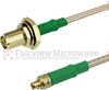 MMCX Plug to SMA Female Bulkhead Cable RG-316 Coax in 36 Inch and RoHS with LF Solder - FMC0912315LF-36 - Fairview Microwave Inc.