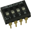 Switch, Dip, 4 Position, Spst, Flush Slide; No. Of Circuits Alcoswitch Te Connectivity - 16M2397 - Newark, An Avnet Company