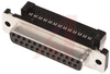 Connector, D-sub receptacle, low-profile metal shell, 25 position - 70041382 - Allied Electronics, Inc.