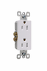 TradeMaster Decorator Duplex Receptacle, White -- 885SW - Image