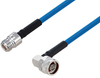 Plenum N Male Right Angle to N Female Low PIM Cable 50 cm Length Using SPP-250-LLPL Coax Using Times Microwave Parts - PE3C6203-50CM - Pasternack