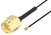 SMA Male to WMCX 1.6 Plug Cable 12 Inch Length Using 0.81mm Coax, RoHS - PE3CA1029-12 - Pasternack