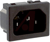 Inlet, Power; Snap In Mount; 250 VAC; 12-15 A; 100 Ohms @ 500 VDC - 70133354 - Allied Electronics, Inc.