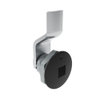 Quarter-Turn Cam Latch, 8 mm Square Recess, 0 mm  Grip, Not Sealed, Zinc Alloy, Powder Coat, Black - E5-1-085-010 - Southco