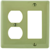 Wall Plate, 2 Gang, 1 Duplex, Ivory; Accessory Type Hubbell Wiring Devices - 17M7233 - Newark, An Avnet Company