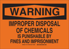 Brady B-401 Polystyrene Rectangle Orange Chemical, Biohazard, Hazardous & Flammable Material Sign - 14 in Width x 10 in Height - 16119 - 754473-16409 - R. S. Hughes Company, Inc.