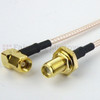 SMA Female Bulkhead to RA SMC Male Cable RG-316 Coax - FMC1228315 - Fairview Microwave Inc.