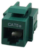 Cat5e RJ45 Keystone Jack, Tool-less, Green - 43-009GN - Computer Network Accessories, Inc.