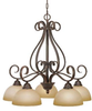 1567-D5 PC Mid. Chandeliers-Glass Down - 449834 - Capital Lighting, Inc.