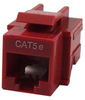 Cat5e RJ45 Keystone Jack, Tool-less, Red - 43-009RD - Computer Network Accessories, Inc.