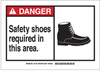 Brady B-401 Polystyrene Rectangle White Personal Protection Equipment (PPE) Sign - 14 in Width x 10 in Height - TEXT: DANGER - 26546 - 754476-26546 - R. S. Hughes Company, Inc.