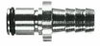 Metal Quick-Disconnect Hose Barb Insert; Straight-through, 1/8