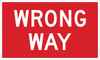 Brady B-959 Aluminum Rectangle Red Stop Signs, Traffic Control Signs & Banners Sign - 30 in Width x 18 in Height - TEXT: WRONG WAY - 94152 - 754476-94152 - R. S. Hughes Company, Inc.