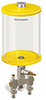Yellow Color Key, Clear View Multiple Feed Manual Lubricator, 1/2 gal Pyrex Reservoir, 2 Feeds, 1/4” OD Tube Outlets - B5163-064PB021YW - Oil-Rite Corp.