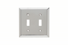 Toggle Switch Wall Plate, Two Gang, Chrome - SB2CH - Legrand