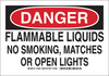Brady B-555 Aluminum Rectangle White Chemical, Biohazard, Hazardous & Flammable Material Sign - 10 in Width x 7 in Height - 123689 - 754473-79354 - R. S. Hughes Company, Inc.