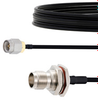 SMA Male to TNC Female Bulkhead Cable FM-SR141TBJ Coax in 18 Inch - FMCA2143-18 - Fairview Microwave Inc.