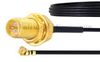 RP SMA Female Bulkhead to UMCX 2.5 Plug Cable 1.37mm Coax in 6 Inch and RoHS Compliant - FMCA1018-6 - Fairview Microwave Inc.