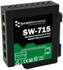 Hardened Industrial 5 Port Gigabit Ethernet Switch DIN Rail Mountable - SW-715 - Brainboxes Limited