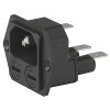 IEC Appliance Inlet C14 or C18 with Fuseholder 1- or 2-pole -- 4707 - Image