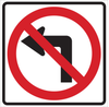 Brady B-959 Aluminum Square White Stop Signs, Traffic Control Signs & Banners Sign - TEXT: NO LEFT TURN - 115508 - 754473-18502 - R. S. Hughes Company, Inc.