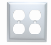 Duplex Receptacle Openings, Two Gang, Aluminum -- SA82 - Image