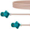 Water Blue FAKRA Plug to FAKRA Plug Cable 24 Inch Length Using RG316 Coax - FMCA1355Z-24 - Fairview Microwave Inc.