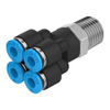 Fittings, Couplings, and Distributors - 2171-QSQ-1/4-6-ND - DigiKey