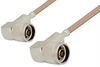 N Male Right Angle to N Male Right Angle Cable 48 Inch Length Using RG400 Coax - PE3412-48 - Pasternack