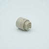 Subminiature C-type Connector, 9 Pins, In-Vacuum, Peek, Female Pins -- A3030-1-CN - Image