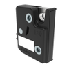 Electronic Rotary Push-to-Close Latch, Auto Relock, 12 volts, With Latch Status Microswitch, Non-sealed Connector, 1/4-20 Thread, Plastic and Steel Housing -- R4-EM-81-330 - Image