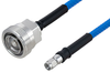 Plenum 7/16 DIN Female to SMA Male Low PIM Cable 48 Inch Length Using SPP-250-LLPL Coax , LF Solder - PE3C5858-48 - Pasternack