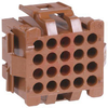 Connector, Soft Shell; 250 V; 9 A (Max.); 20; Nylon; Brick Red; Matrix; Plug - 70083747 - Allied Electronics, Inc.