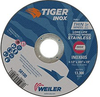 Weiler TIGER INOX Cutting Wheel - Type 1 - Straight Wheel - 4 1/2 in Diameter - 7/8 in Center Hole - Thickness.045 in - 58100 - 012382-58100 - R. S. Hughes Company, Inc.